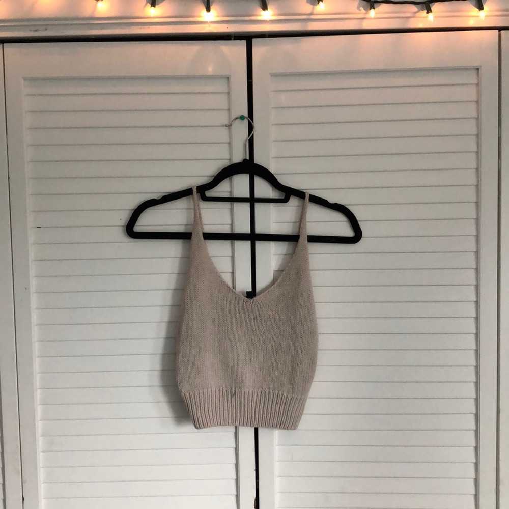Beige Crop Cami